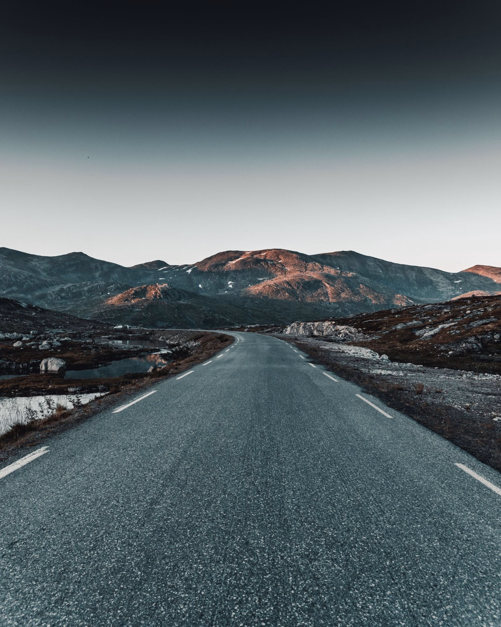 Road and mountains
